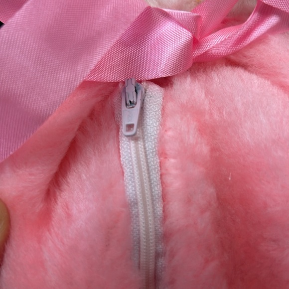 Retro kitsch 14.5” rubber face pink plush dress pyjama girl Made in Toronto - Picture 10 of 16